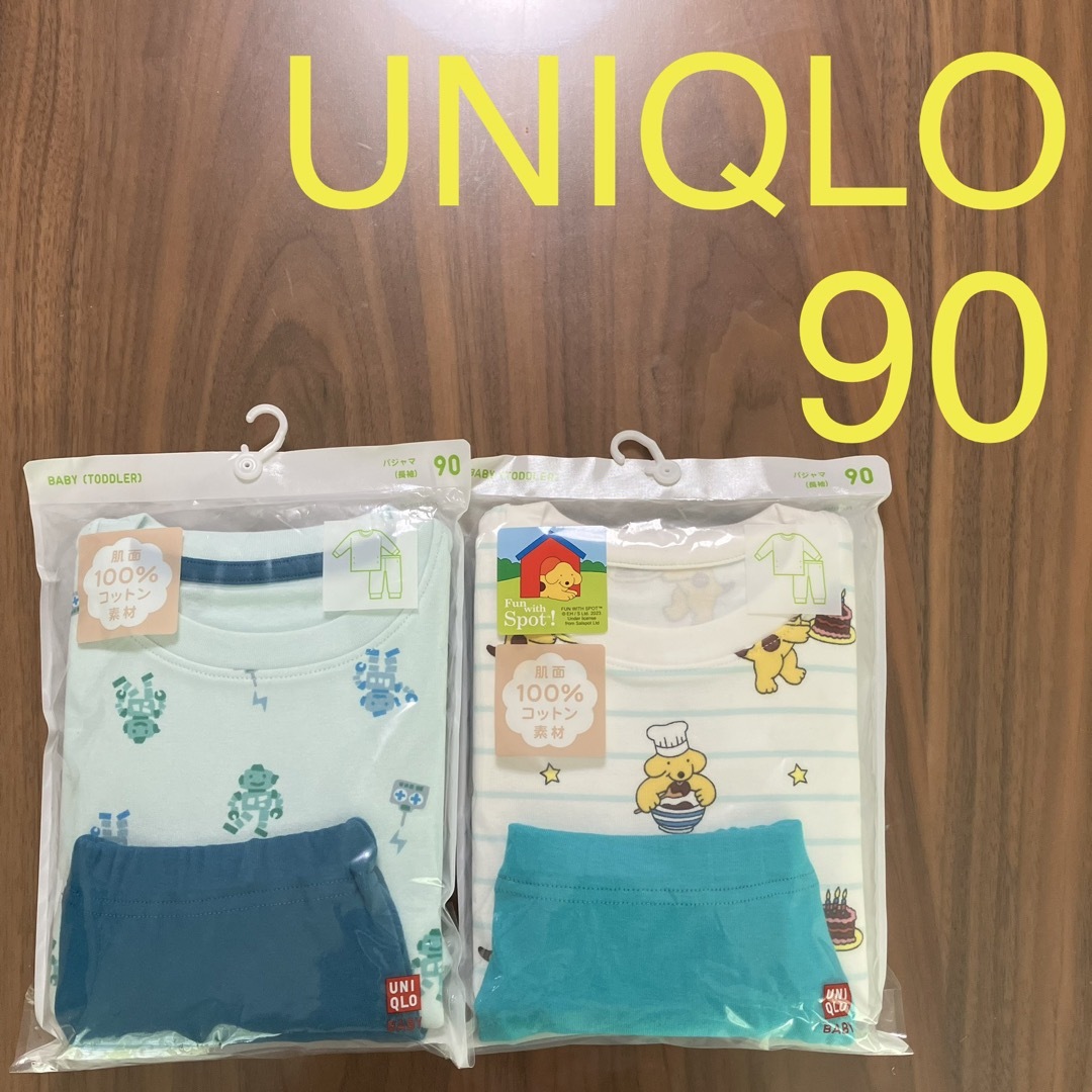 UNIQLO(ユニクロ)の★新品★UNIQLO コロちゃん・ロボット長袖パジャマ　90㎝ キッズ/ベビー/マタニティのキッズ服男の子用(90cm~)(パジャマ)の商品写真