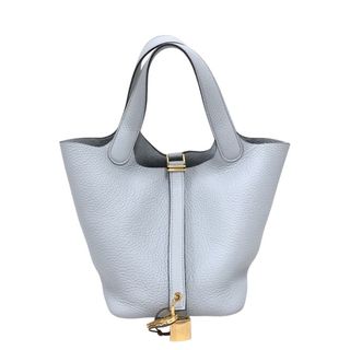 エルメス(Hermes)の　エルメス HERMES ピコタンロックPM B刻 ブルーペール ゴールド金具 トリヨンクレマンス レディース ハンドバッグ(ハンドバッグ)