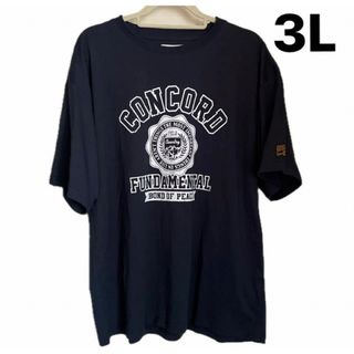 シマムラ(しまむら)のメンズ　ビックサイズ半袖カレッジTシャツ  ネイビー　３Ｌ(Tシャツ/カットソー(半袖/袖なし))