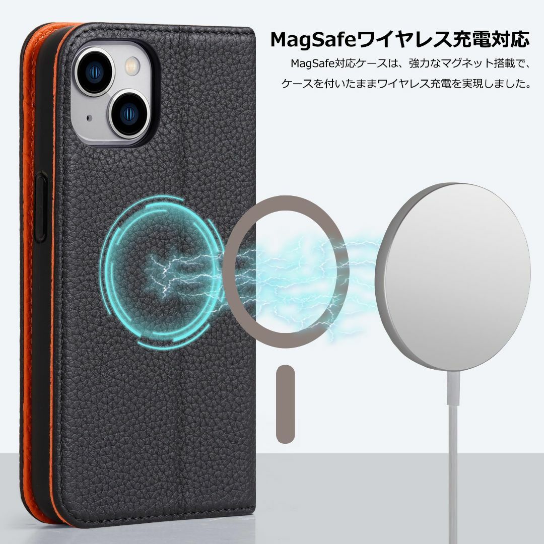 【サイズ:iPhone15Plus_色:オレンジ】VISOUL iPhone15 スマホ/家電/カメラのスマホアクセサリー(その他)の商品写真