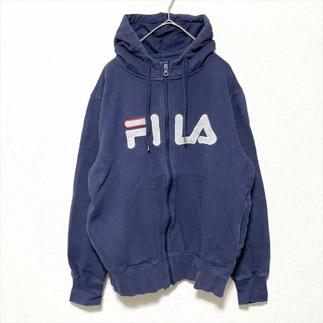 FILA(フィラ)の90s 古着 フィラ パーカー 刺繍ロゴ トレーナー S  メンズのトップス(パーカー)の商品写真