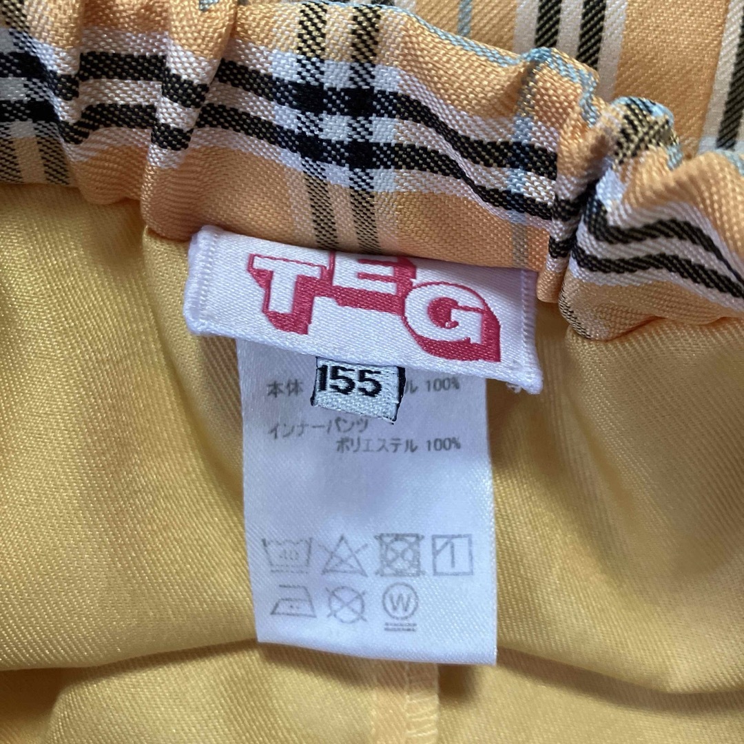 TEG TEG(テグテグ)の女の子 スカート 150〜160㎝ テグテグ チェックスカート オレンジ キッズ/ベビー/マタニティのキッズ服女の子用(90cm~)(スカート)の商品写真