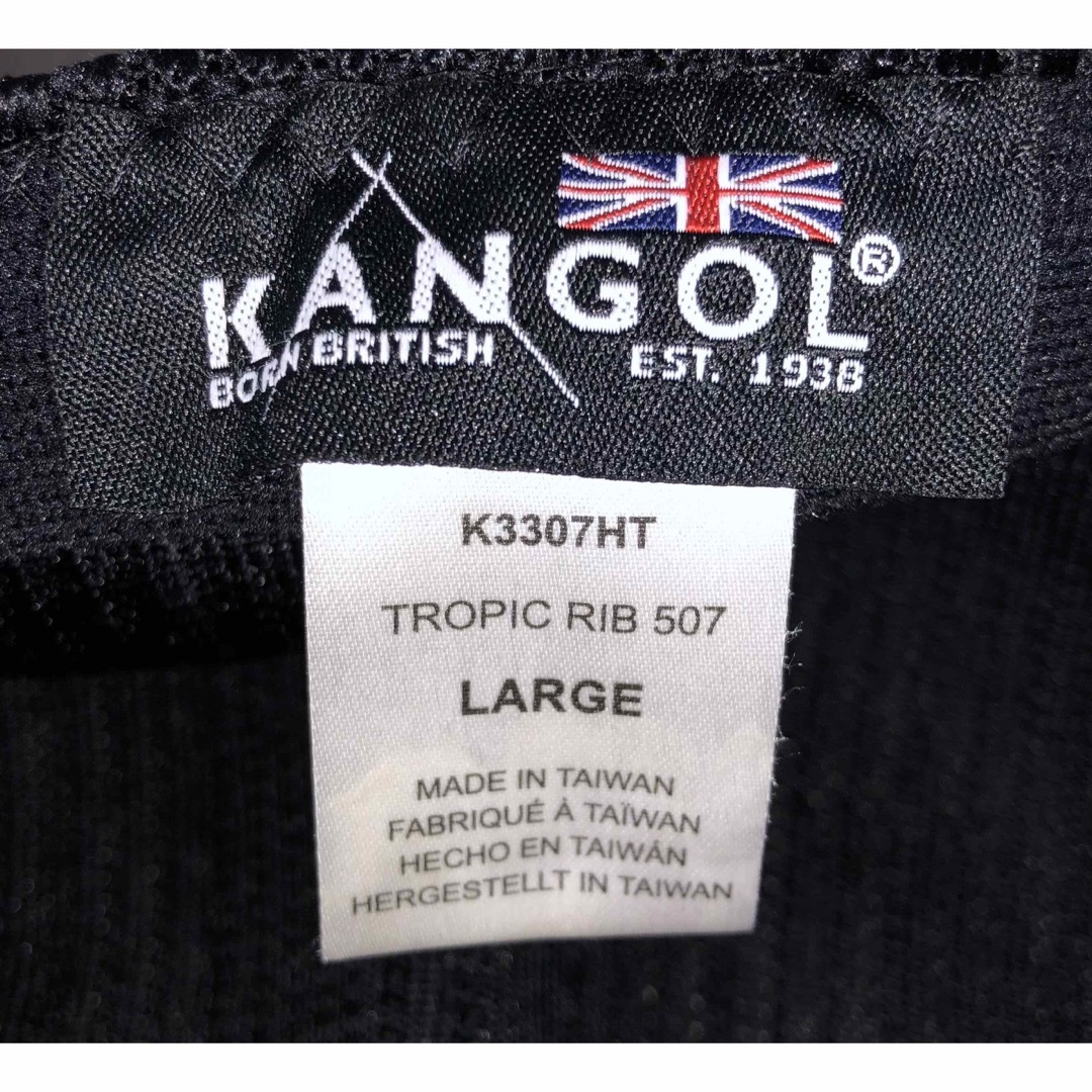 KANGOL(カンゴール)のXL 美品 KANGOL ハンチングキャップ カンゴール ベレー帽 黒 ブラック メンズの帽子(ハンチング/ベレー帽)の商品写真