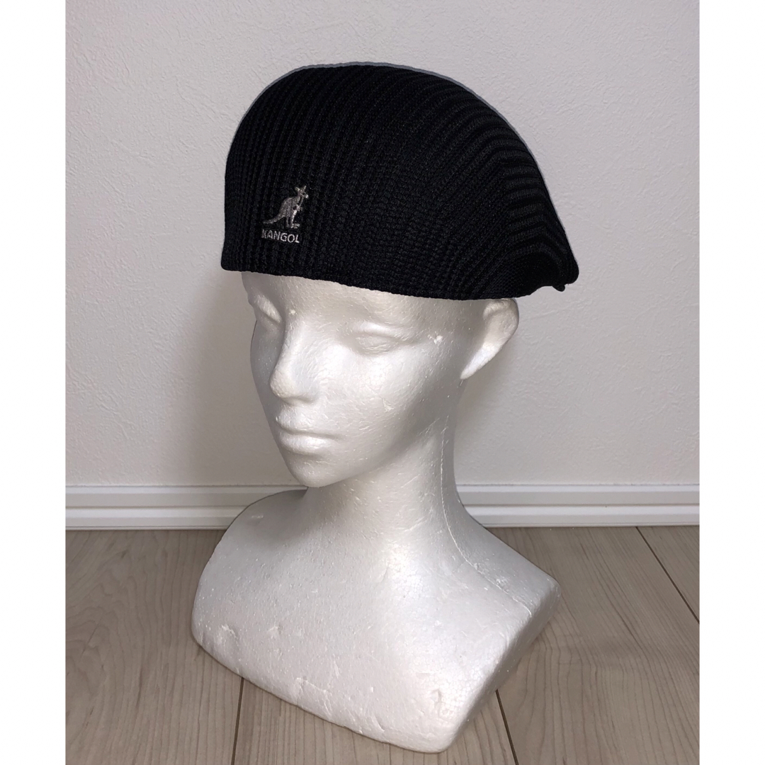 KANGOL(カンゴール)のXL 美品 KANGOL ハンチングキャップ カンゴール ベレー帽 黒 ブラック メンズの帽子(ハンチング/ベレー帽)の商品写真