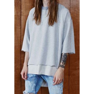 フィアオブゴッド(FEAR OF GOD)のsweat shirt スウェット T シャツ ジャスティンビーバー グレー(Tシャツ/カットソー(半袖/袖なし))