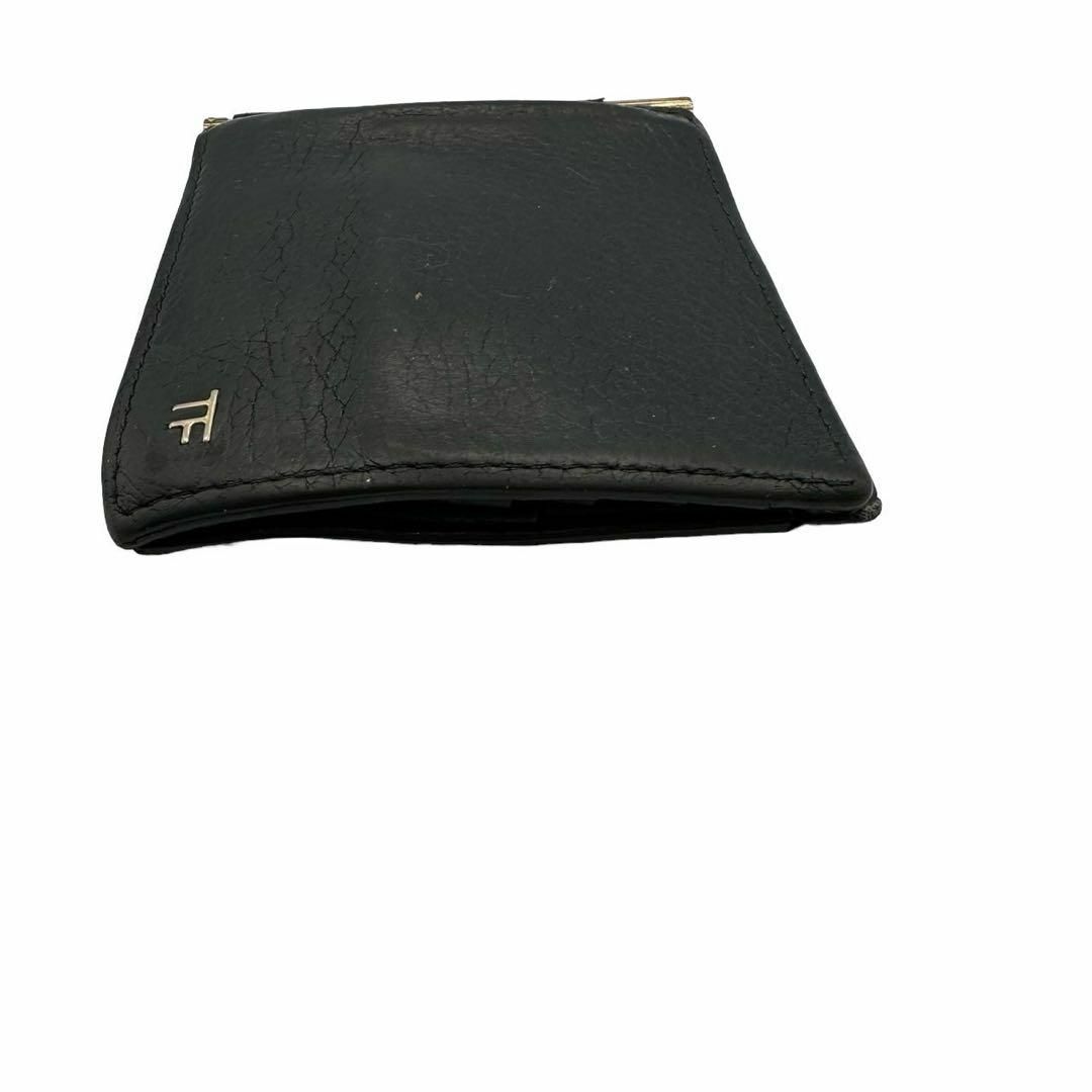 TOM FORD - 財布 二つ折り トムフォード TOM FORD 黒 男性 TOM FORD - 財布 二つ折り トムフォード TOM FORD 黒 男性