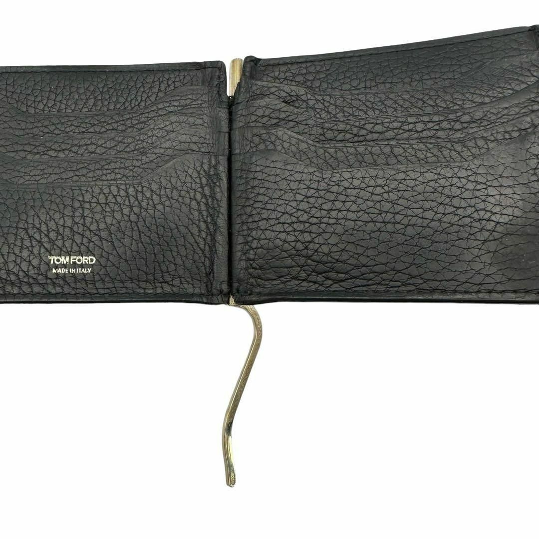 TOM FORD - 財布 二つ折り トムフォード TOM FORD 黒 男性 TOM FORD - 財布 二つ折り トムフォード TOM FORD 黒 男性