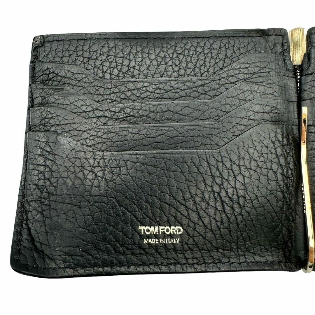 TOM FORD - 財布 二つ折り トムフォード TOM FORD 黒 男性 TOM FORD - 財布 二つ折り トムフォード TOM FORD 黒 男性