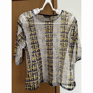 土日SALE！NAKAGAMI☆メッシュ・ハンドプリーツTシャツ(Tシャツ(半袖/袖なし))