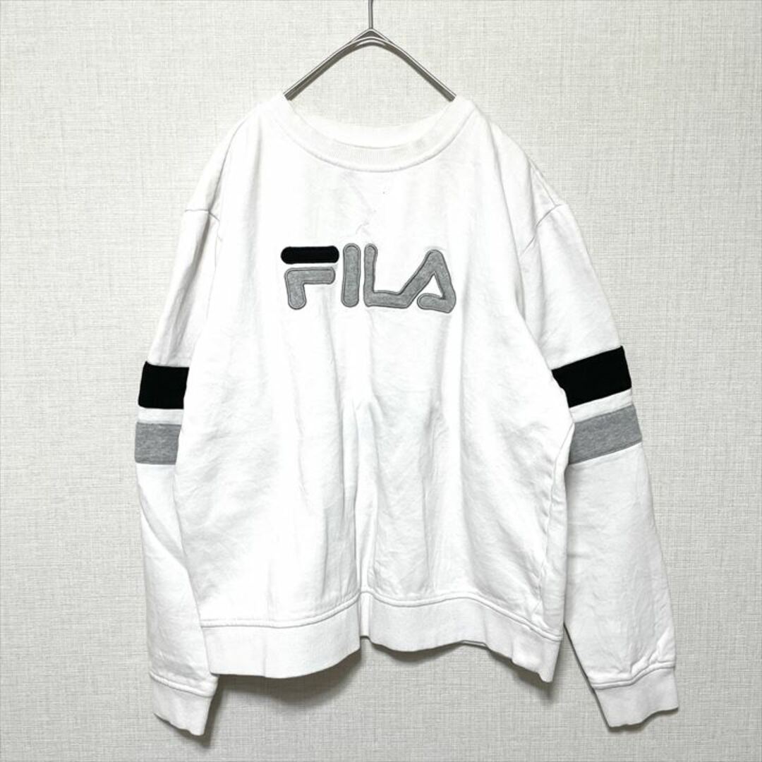 FILA(フィラ)の90s 古着 フィラ スウェット トレーナー ビッグロゴ レディースL  レディースのトップス(トレーナー/スウェット)の商品写真