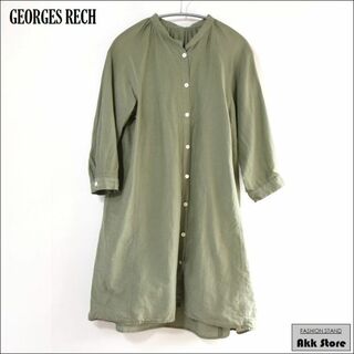 ジョルジュレッシュ(GEORGES RECH)のGEORGES RECH レディース 七分袖 シャツ スタンドカラー ロング丈(シャツ/ブラウス(長袖/七分))