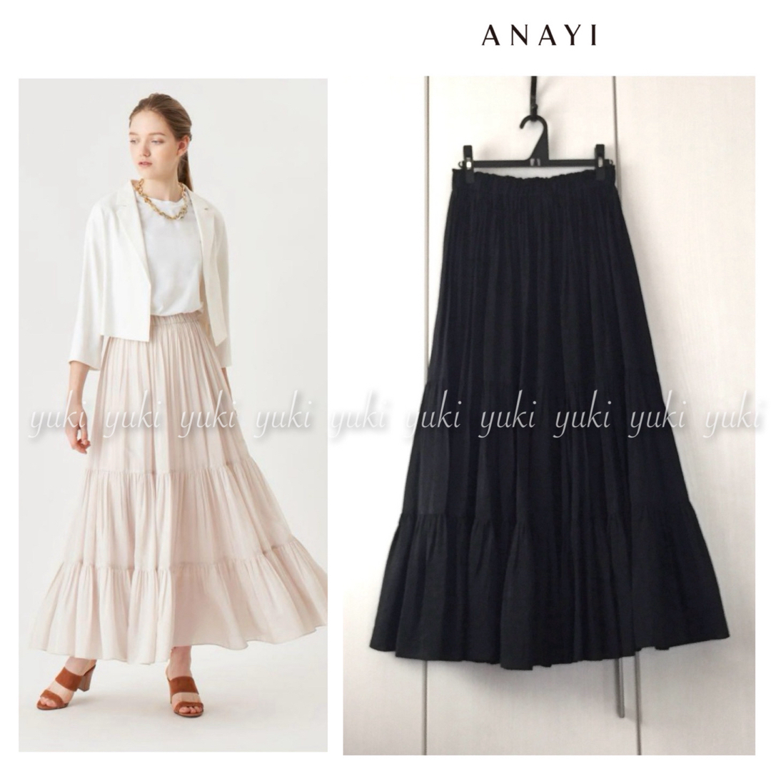 ANAYI - ANAYI ライトローンティアードスカート の通販 by ゆき's shop ANAYI - ANAYI ライトローンティアードスカート の通販 by ゆき's shop
