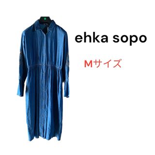 ehka sopo - 【ehka sopo】エヘカソポ　タグ付き　デニムロングワンピース　刺繍　M