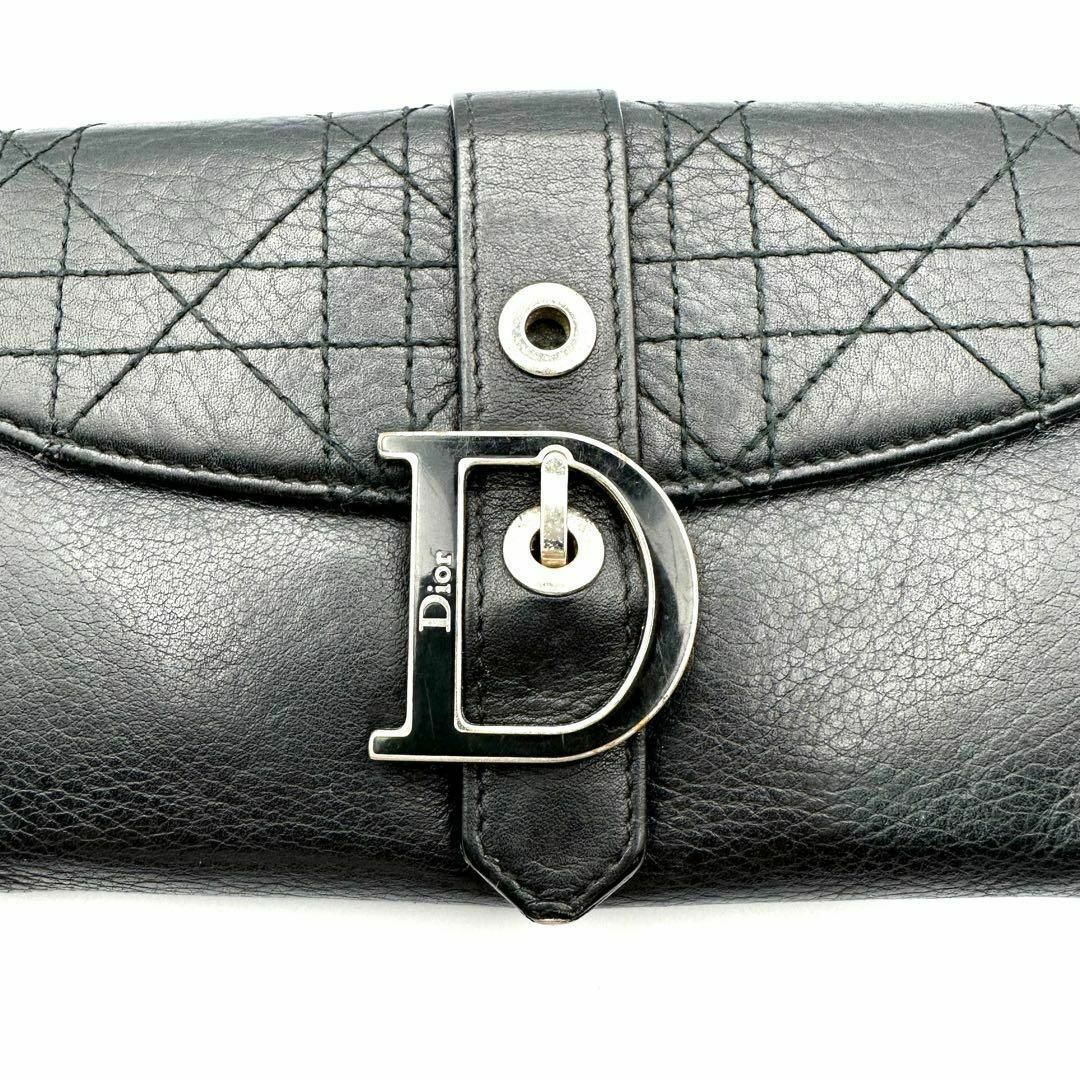 Christian Dior(クリスチャンディオール)の財布　ChristianDior ディオール　Dロゴ  黒 Wホック ブラック  レディースのファッション小物(財布)の商品写真