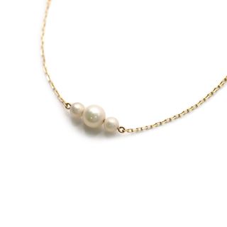 ミキモト(MIKIMOTO)のミキモト パールネックレス イエローゴールド 真珠 18金 K18YG Au750 ジュエリー レディース チェーン全長38.3cm MIKIMOTO(ネックレス)