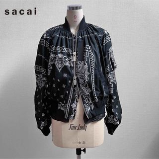 sacai - sacai サカイ ペイズリー柄ブルゾン 19ss MA-1 ボンバージャケット