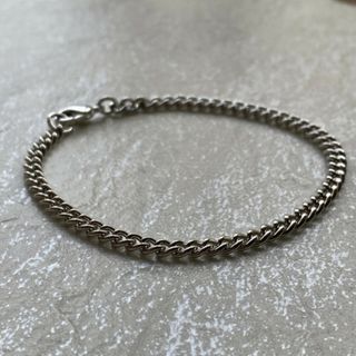 シルバー チェーンブレスレット メンズ アクセサリー 18㎝(ブレスレット)