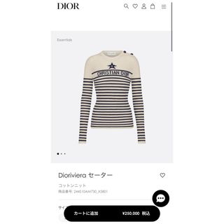 クリスチャンディオール(Christian Dior)の最終お値下げ　dior ディオール　Dioriviera セーター　(ニット/セーター)