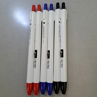 ゼブラ(ZEBRA)のノック式サインペン　クリッカート ３色6本セット！　(ペン/マーカー)