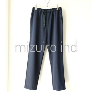 mizuiro ind - 新品未使用タグ付き　ミズイロインド　ストレッチイージーパンツ　スラックス　紺色