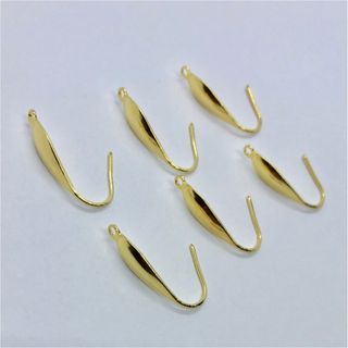 【389】ステンレス ピアスフック ゴールド 6個  400円(各種パーツ)