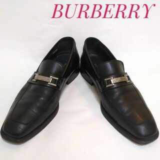 バーバリー(BURBERRY)の✨良品✨　バーバリー　ロゴプレート　ビジネスシューズ　黒　レザー　ローファー(ドレス/ビジネス)
