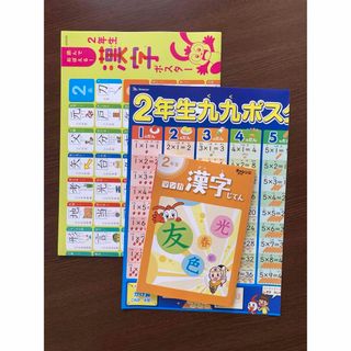 進研ゼミ小学２年生 漢字じてん 九九ポスター 漢字ポスター(語学/参考書)