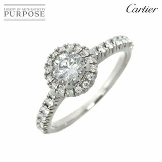 カルティエ(Cartier)のカルティエ Cartier デスティネ リング ダイヤ 0.40ct G/VVS2/EX #48 Pt プラチナ 指輪【証明書・鑑定書付き】VLP 90227726(リング(指輪))