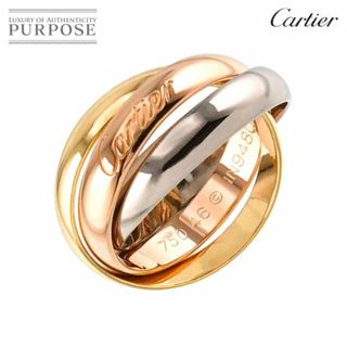 カルティエ(Cartier)のカルティエ Cartier トリニティ MM #46 リング K18 YG WG PG 3連 スリーゴールド 3カラー 750 指輪【証明書付き】 VLP 90228259(リング(指輪))