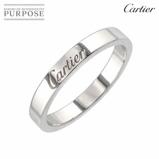 カルティエ(Cartier)のカルティエ Cartier エングレーブド #55 リング 幅3mm Pt プラチナ Cドゥ 指輪【証明書付き】 VLP 90228274(リング(指輪))