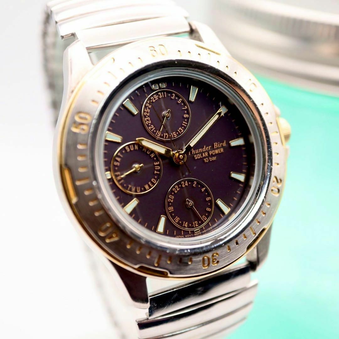 CITIZEN(シチズン)の良品 CITIZEN サンダーバード クロノグラフ ソーラー メンズ時計 709 メンズの時計(腕時計(アナログ))の商品写真