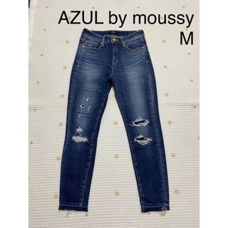 アズールバイマウジー(AZUL by moussy)の【AZUL by moussy】リペアスキニーデニムパンツ レディース パンツ(デニム/ジーンズ)