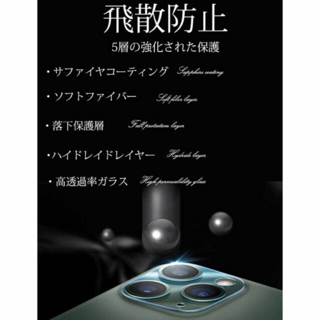 【iPhone13ProMax専用】強化カメラ保護フィルム　レンズを守る！ スマホ/家電/カメラのスマホアクセサリー(保護フィルム)の商品写真