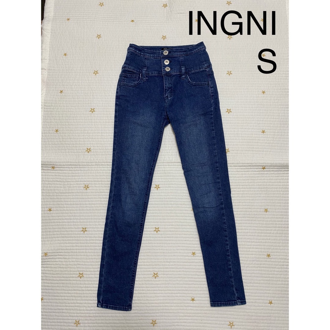 INGNI(イング)の【INGNI】ハイウエストスキニー／パンツA インディゴブルー S レディースのパンツ(デニム/ジーンズ)の商品写真