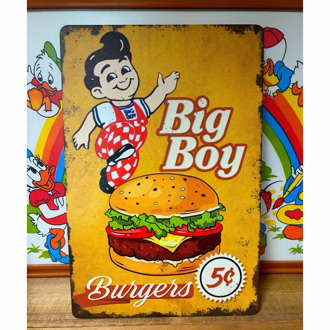 ビッグボーイ　BIGBOY  ブリキ看板　ブリキプレート　アメリカン雑貨 インテリア/住まい/日用品のインテリア小物(その他)の商品写真