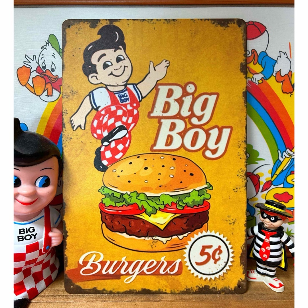 ビッグボーイ　BIGBOY  ブリキ看板　ブリキプレート　アメリカン雑貨 インテリア/住まい/日用品のインテリア小物(その他)の商品写真