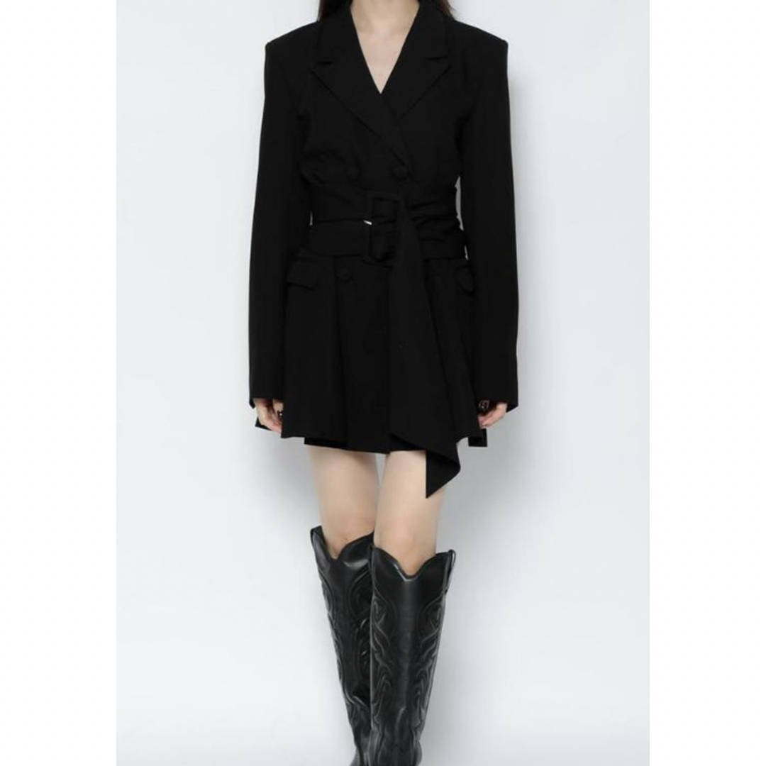 melt the lady thick belt jacket onepiece レディースのワンピース(ひざ丈ワンピース)の商品写真