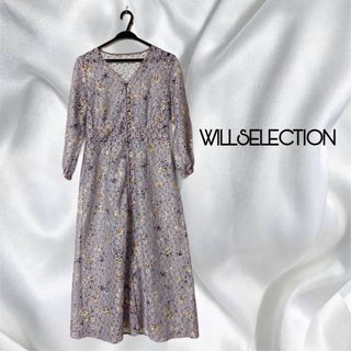 ウィルセレクション(WILLSELECTION)の【美品】WILLSELECTIONウィルセレクション　ワンピース　花柄　レース(ロングワンピース/マキシワンピース)