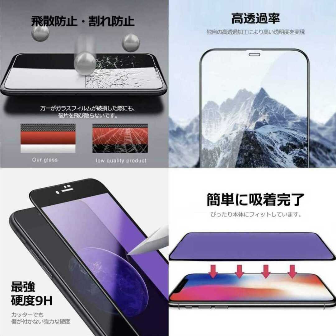 iPhone13Promax ブルーライトカット iPhone フィルム ガラス スマホ/家電/カメラのスマホアクセサリー(保護フィルム)の商品写真