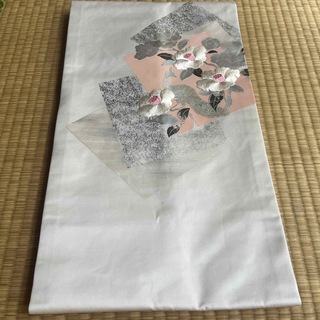 白椿刺繍の清楚な名古屋帯(帯)