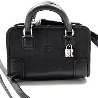 ロエベ(LOEWE)の【希少・美品】ロエベ　アマソナ　マイクロミニ　黒　2way(ショルダーバッグ)