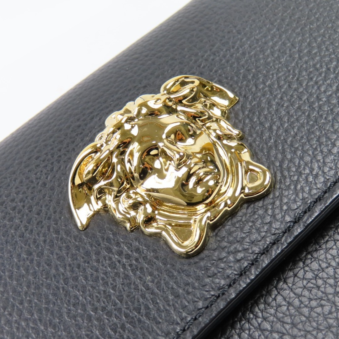 VERSACE(ヴェルサーチ)の新品同様美品 VERSACE ヴェルサーチ チェーンショルダーバッグ チェーンウォレット 財布 メデューサ ショルダーバッグ レザー ブラック レディース【中古】 レディースのバッグ(ショルダーバッグ)の商品写真