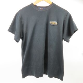 ルイヴィトン(LOUIS VUITTON)の綺麗 LOUIS VUITTON ルイヴィトン 服 トップス LVロゴ LV金具 モノグラムフラワー XL 半袖Ｔシャツ コットン/ナイロン ブラック レディース【中古】(Tシャツ(半袖/袖なし))