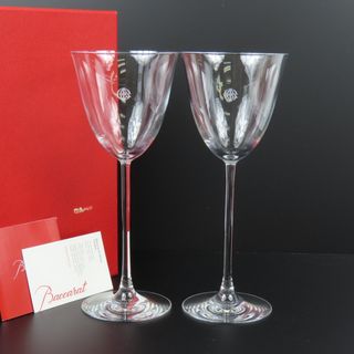 Baccarat - 未使用品 Baccarat バカラ 展示品 フィオラ ワイングラス コップ 2客 セット 箱付き 食器 クリスタル クリア ユニセックス【中古】