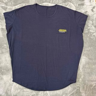 オーバーサイズ　綿100% カットソー　Tシャツ　ネイビー