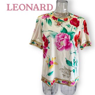 レオナール(LEONARD)のレオナール＊涼しげ トップス カットソー＊サイズ・Ｌ＊LEONARD(シャツ/ブラウス(半袖/袖なし))