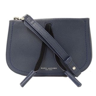 マークジェイコブス(MARC JACOBS)のマークジェイコブス MARC JACOBS バッグ レディース ブランド ショルダーバッグ  レザー ネイビー 紺色 お出かけ おしゃれ 大人 小さめ シンプル 【中古】(ショルダーバッグ)