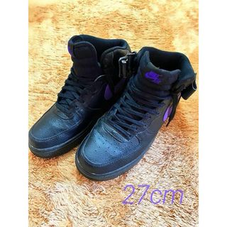 ナイキ(NIKE)の【送料込】ナイキエアフォース 1 ミッド '07 BLACK/ PURPLE(スニーカー)