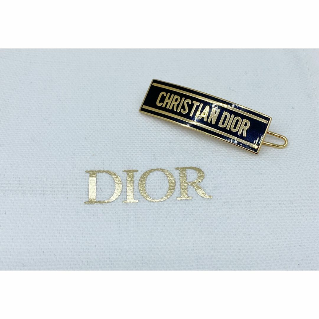 Christian Dior(クリスチャンディオール)のChristian Dior クリスチャンディオール　ジャディオール ヘアクリップ GP ゴールド ブラック　黒　レディース　未使用品 レディースのヘアアクセサリー(バレッタ/ヘアクリップ)の商品写真