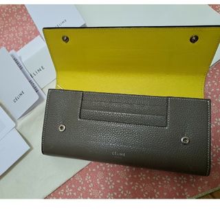 セリーヌ(celine)のCELINE 長財布 グレージュ&イエロー(財布)